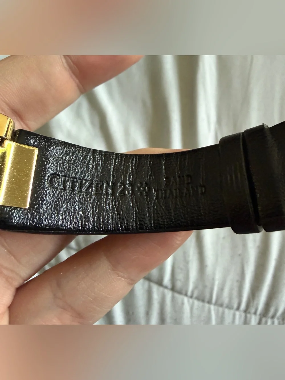 Citizen Men's Eco-Drive Modern Eco Axiom Watch 40mm Gold Tone Genuine Leather